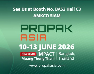 Propak Asia poster: 10–13 June 2026 at IMPACT Bangkok Muang Thong Thani, Thailand. Booth BA53 Hall C3, AMKCO SIAM (new venue). www.propakasia.com